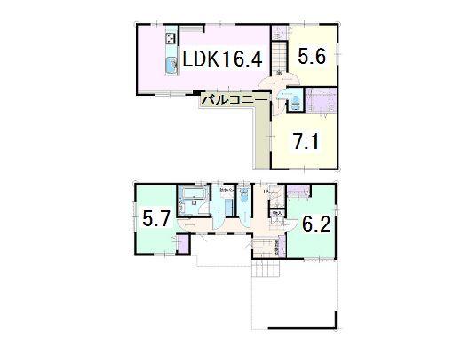 Floor plan. (B Building), Price 42,800,000 yen, 2LDK+2S, Land area 126.63 sq m , Building area 98.88 sq m