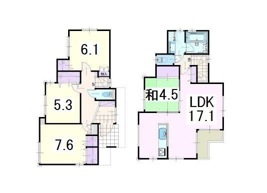 Floor plan. (C Building), Price 41,800,000 yen, 4LDK, Land area 121.04 sq m , Building area 93.35 sq m