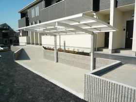 Other common areas. On-site bicycle parking lot