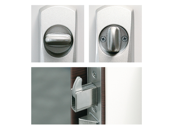 Security.  [Crime prevention thumb turn & sickle dead lock] It has adopted the entrance lock with high security performance against incorrect lock due to pry in such thumb once and bar. (Same specifications)