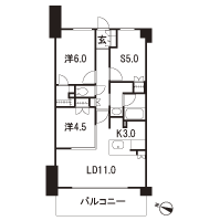 Floor: 2LDK + S + WIC, the occupied area: 64.05 sq m, Price: 34,280,000 yen, now on sale