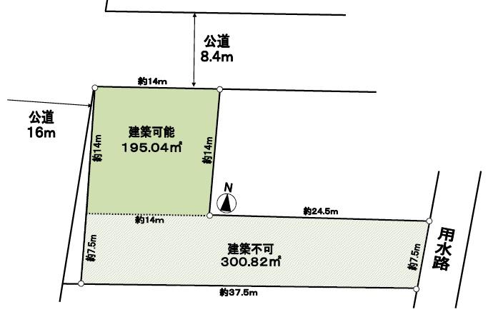 Compartment figure. Land price 69,500,000 yen, Land area 495.86 sq m