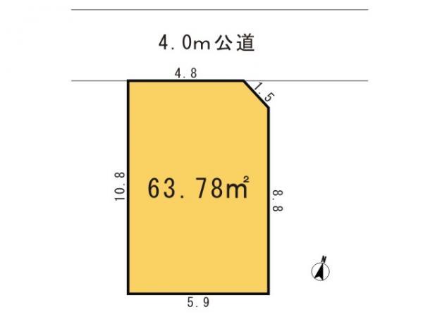 Compartment figure. Land price 19,800,000 yen, Priority to the present situation is if it is different from the land area 63.78 sq m drawings