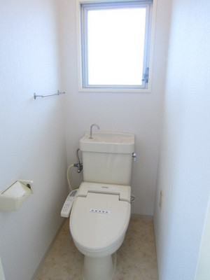 Toilet. It comes with a toilet Washlet