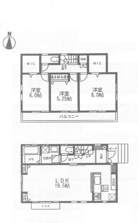Floor plan. (3 Building), Price 51,860,000 yen, 3LDK, Land area 100.1 sq m , Building area 95.84 sq m