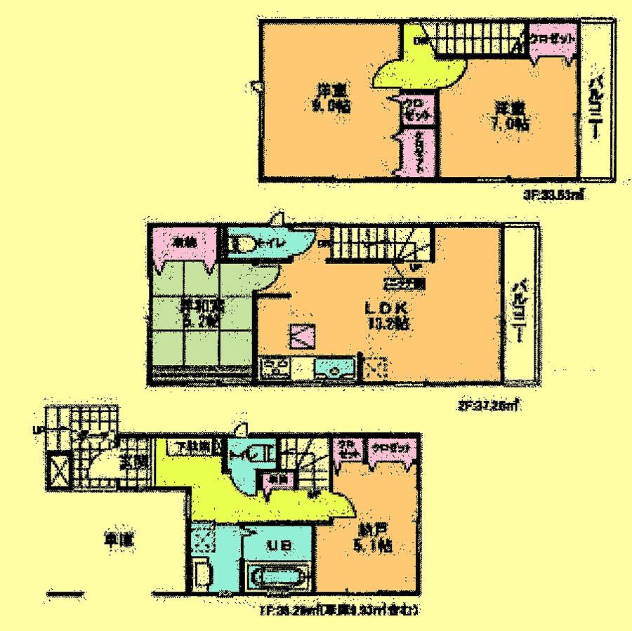 Floor plan. 20.8 million yen, 4LDK, Land area 66.59 sq m , Building area 109.08 sq m located view in addition to this, It will be provided by the hope of design books, such as layout. 