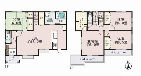 Floor plan. 25,905,000 yen, 4LDK, Land area 199.49 sq m , Building area 110.13 sq m
