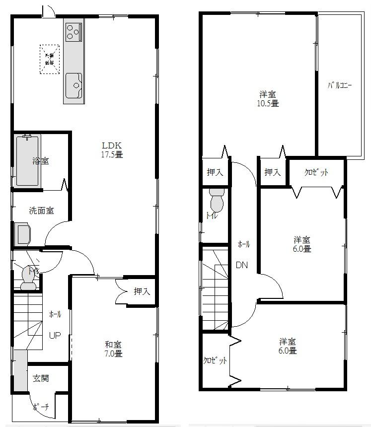 Floor plan. Price 31,800,000 yen, 4LDK, Land area 132.62 sq m , Building area 105.99 sq m