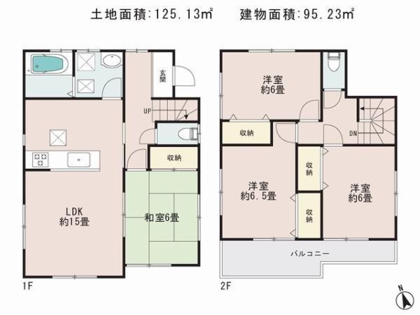 Floor plan. 26,800,000 yen, 4LDK, Land area 125.13 sq m , Priority to the present situation is if it is different from the building area 95.23 sq m drawings