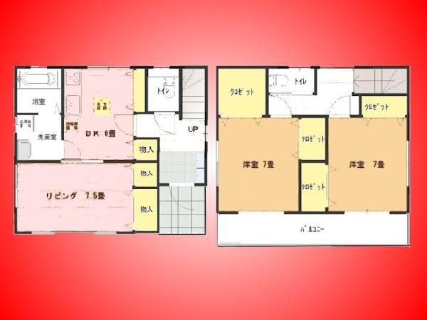 Floor plan. 16.8 million yen, 4LDK, Land area 99.4 sq m , Building area 82.8 sq m