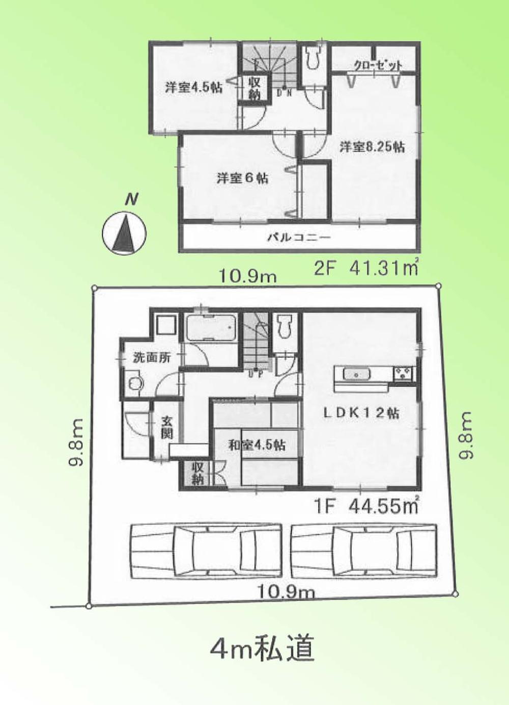 Floor plan. 19,800,000 yen, 4LDK, Land area 108.02 sq m , Building area 85.86 sq m floor plan