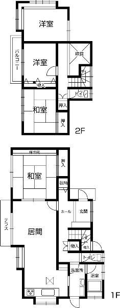 Floor plan. 28.8 million yen, 4LDK, Land area 172.58 sq m , Building area 107.57 sq m