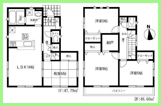 Floor plan. 22,800,000 yen, 4LDK+S, Land area 97.65 sq m , Building area 96.39 sq m floor plan