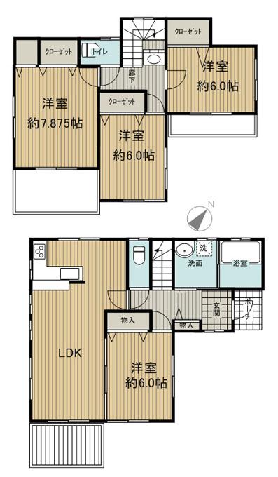Floor plan. 23.2 million yen, 4LDK, Land area 120.42 sq m , Building area 99.98 sq m