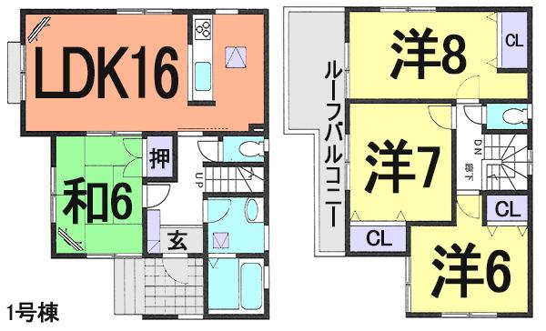 Floor plan. 17.8 million yen, 4LDK, Land area 126.71 sq m , Building area 99.36 sq m