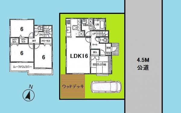 Floor plan. 24,800,000 yen, 4LDK, Land area 103.16 sq m , Building area 93.98 sq m