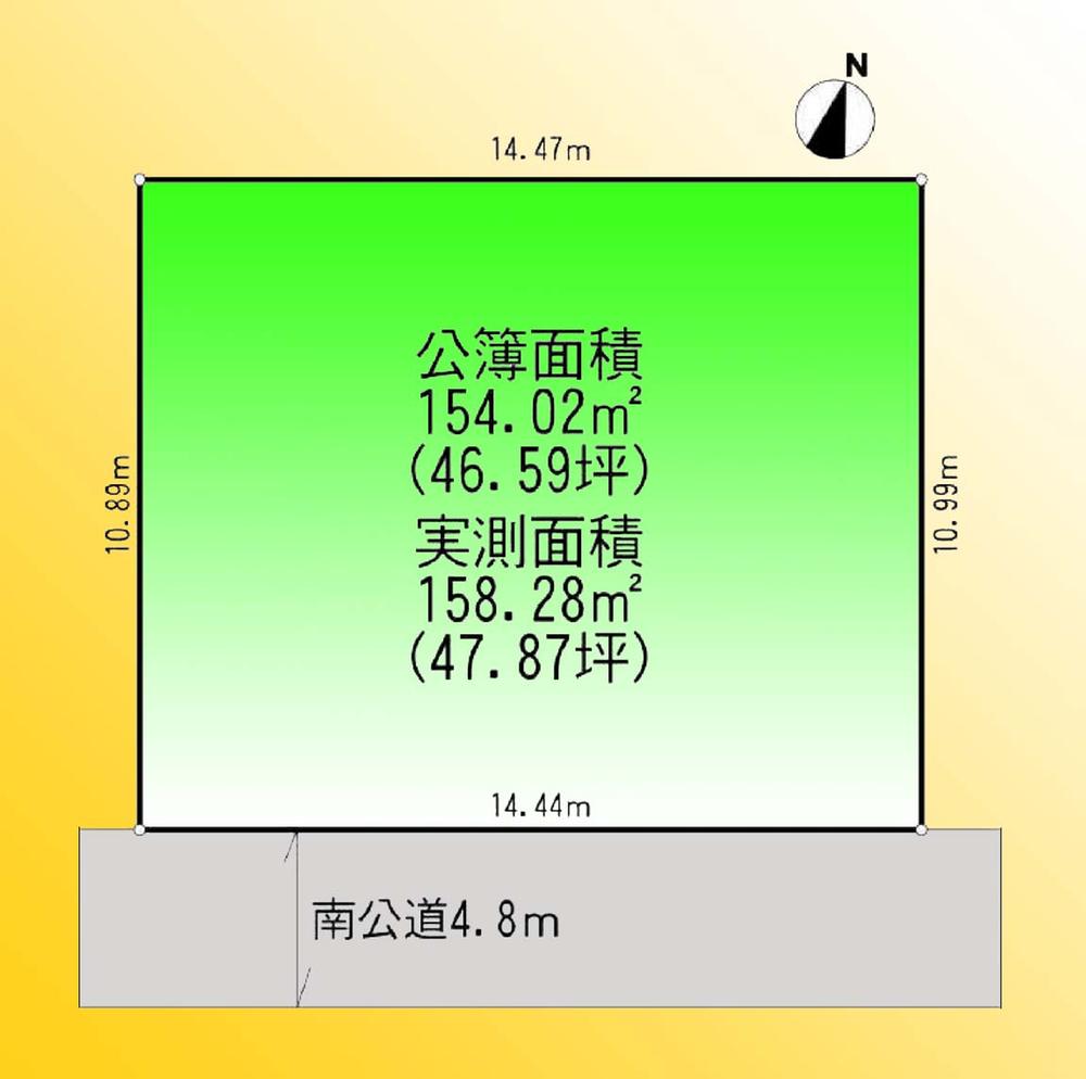 Compartment figure. Land price 16,900,000 yen, Land area 158.28 sq m compartment view