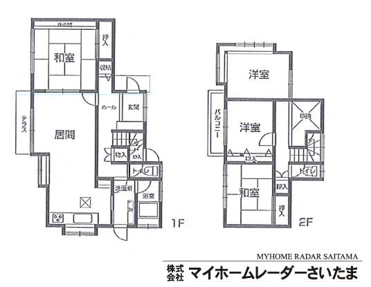 Floor plan. 28.8 million yen, 4LDK, Land area 172.58 sq m , Building area 107.58 sq m renovation in  ☆ It is a house in a quiet residential area.  ☆ The room is very clean and renovation after the house cleaning.  ☆ Parking spaces are reserved two! !