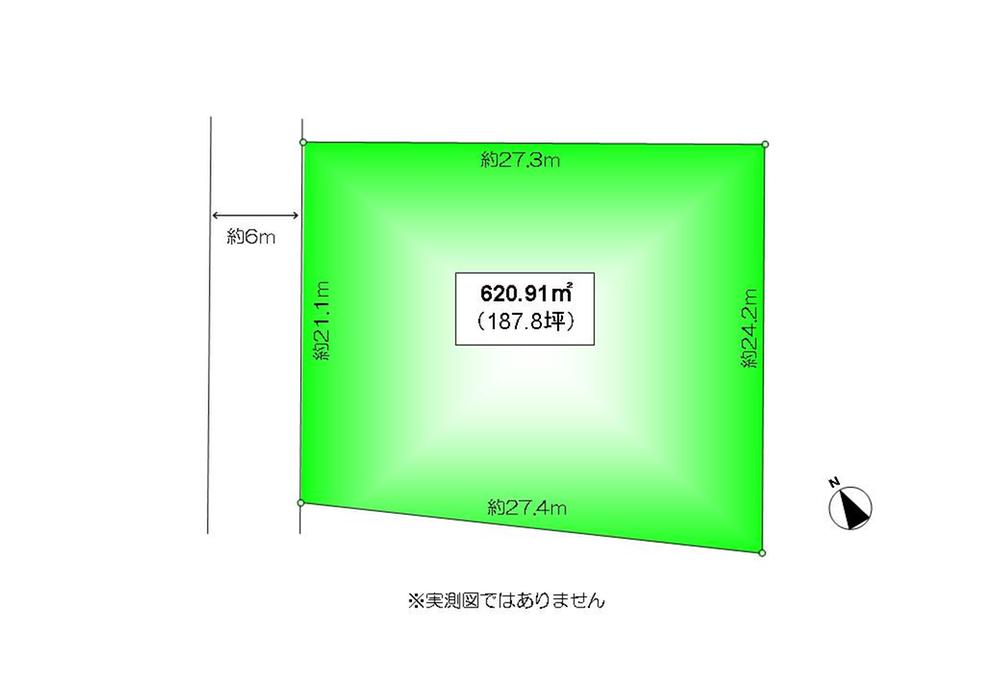Compartment figure. Land price 59,200,000 yen, Land area 620.91 sq m