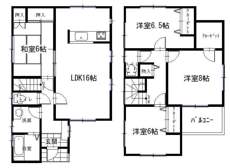 Floor plan. (1 Building), Price 23.8 million yen, 4LDK, Land area 147.94 sq m , Building area 105.16 sq m