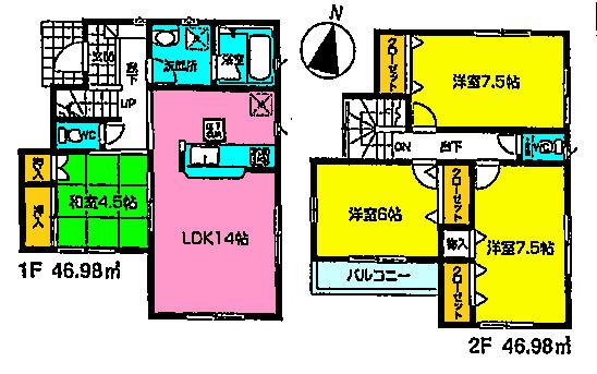 Floor plan. (10 Building), Price 27,800,000 yen, 4LDK, Land area 120.09 sq m , Building area 93.96 sq m