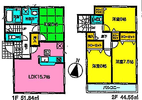Floor plan. (11 Building), Price 27,800,000 yen, 4LDK, Land area 120.1 sq m , Building area 96.39 sq m