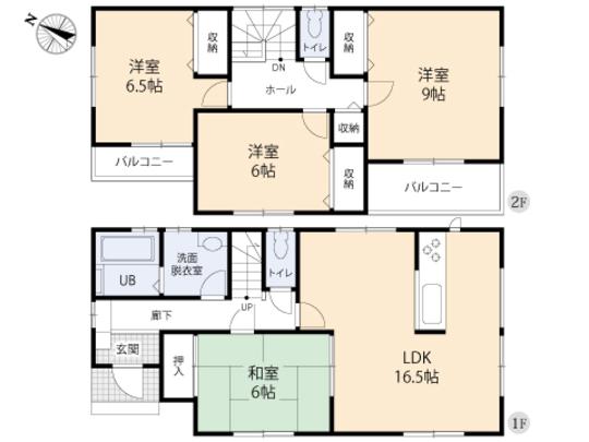 Floor plan. 28.8 million yen, 4LDK, Land area 181.39 sq m , Building area 105.16 sq m floor plan
