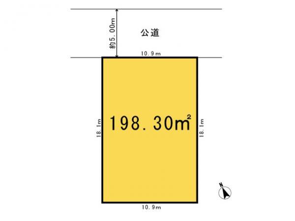 Compartment figure. Land price 24 million yen, Land area 198.3 sq m