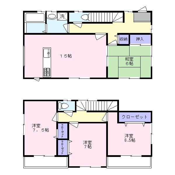 Floor plan. (7 Building), Price 26,800,000 yen, 4LDK, Land area 147.48 sq m , Building area 105.15 sq m