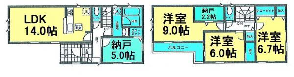 Floor plan. 18,800,000 yen, 3LDK+S, Land area 120 sq m , Building area 95.98 sq m