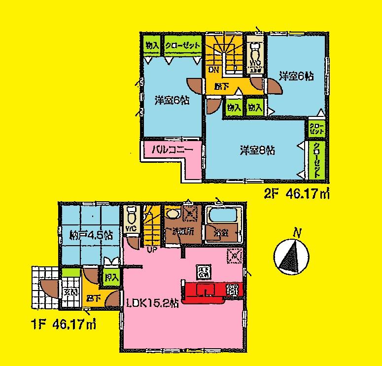 Floor plan. (9 Building), Price 24,800,000 yen, 3LDK+S, Land area 120.13 sq m , Building area 92.34 sq m