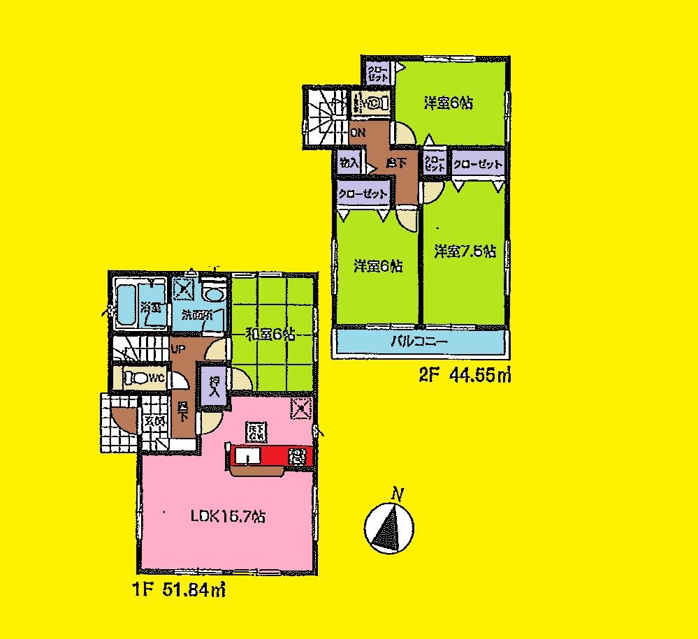 Floor plan. (11 Building), Price 27,800,000 yen, 4LDK, Land area 120.1 sq m , Building area 96.39 sq m