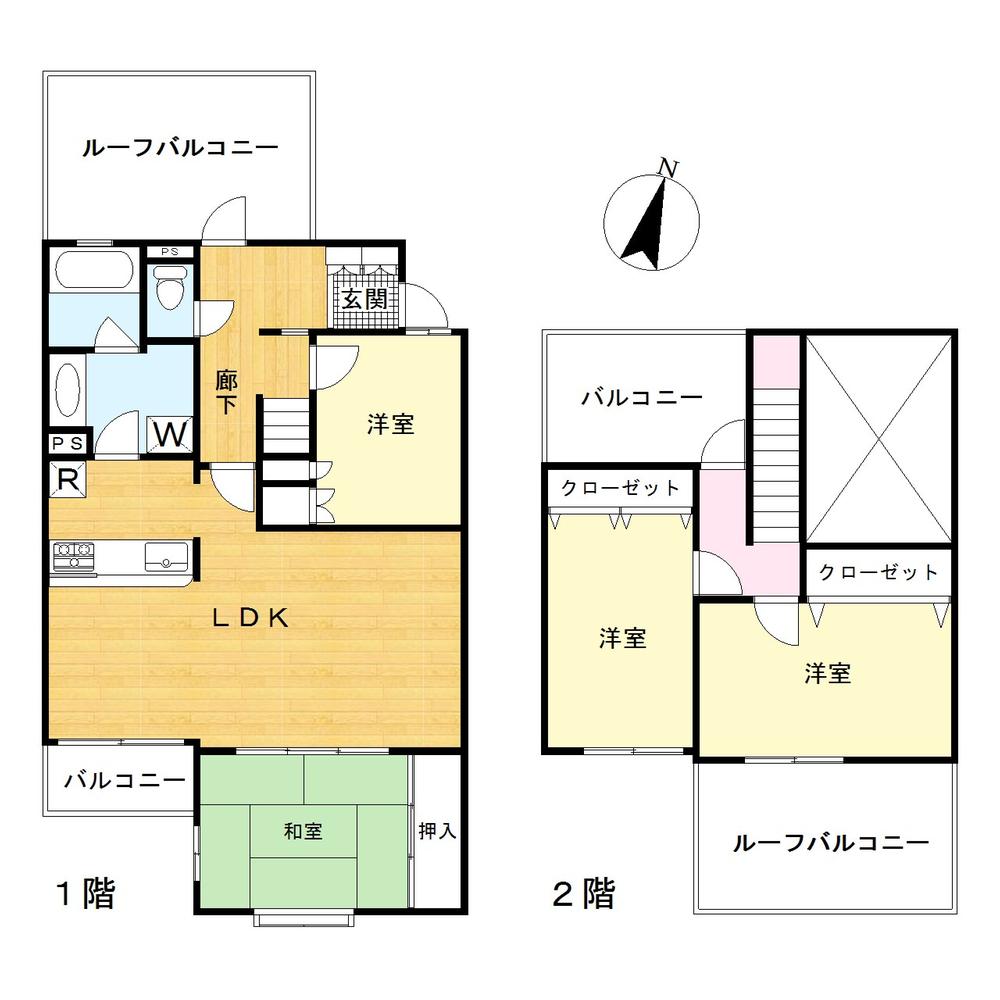 Floor plan. 4LDK, Price 15.5 million yen, Footprint 100.17 sq m , Balcony area 3.55 sq m 100 sq m more than 4LDK.
