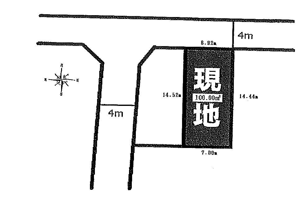 Compartment figure. Land price 17 million yen, Land area 100 sq m