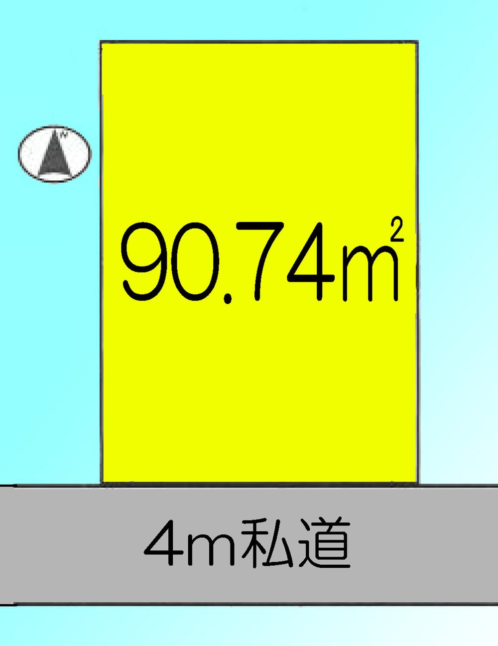 Compartment figure. Land price 21,800,000 yen, Land area 90.74 sq m