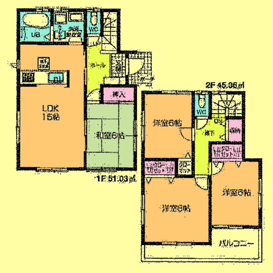 Floor plan. 29,800,000 yen, 4LDK, Land area 91.67 sq m , Building area 86.94 sq m located view in addition to this, It will be provided by the hope of design books, such as layout. 