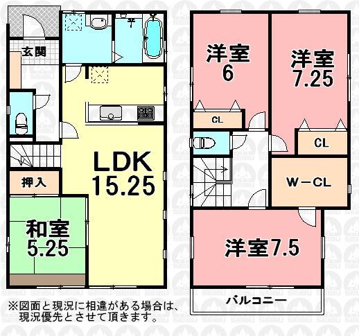 Floor plan. (Building 2), Price 38,800,000 yen, 4LDK, Land area 100 sq m , Building area 100.19 sq m