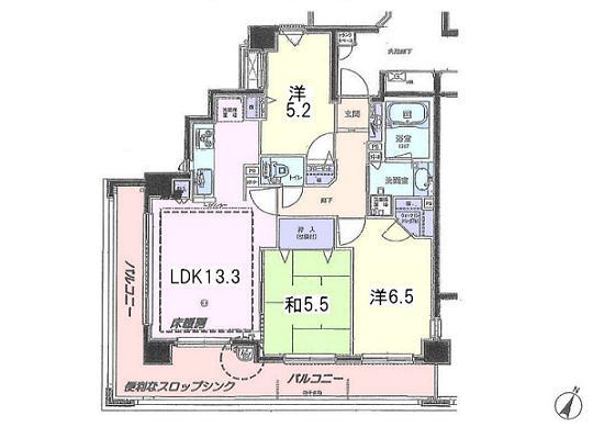 Floor plan. 3LDK, Price 28.8 million yen, Occupied area 67.61 sq m , Balcony area 20.09 sq m