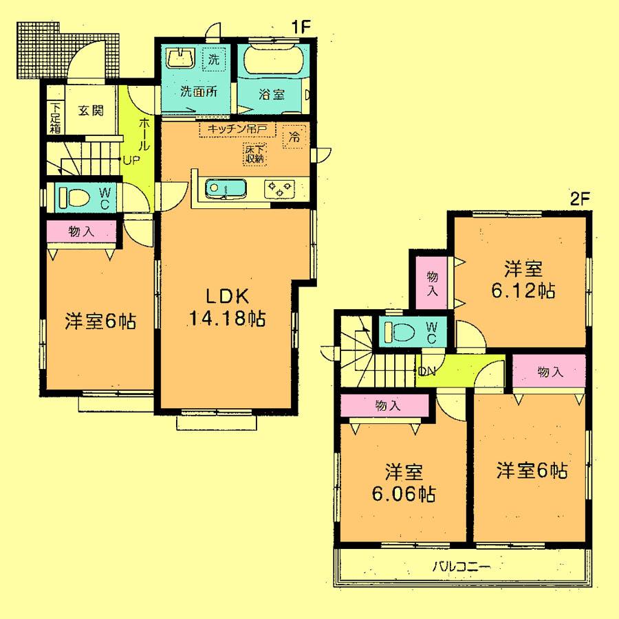 Floor plan. 33,800,000 yen, 4LDK, Land area 100.08 sq m , Building area 90.77 sq m located view in addition to this, It will be provided by the hope of design books, such as layout. 