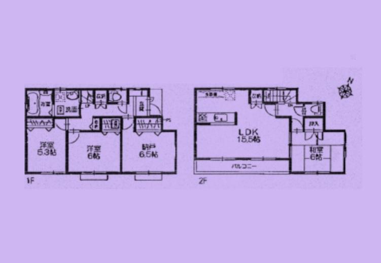 Floor plan. (1 Building), Price 27,800,000 yen, 4LDK, Land area 109.78 sq m , Building area 93.98 sq m