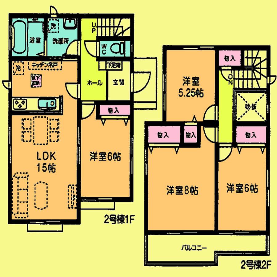Floor plan. Price 27,800,000 yen, 4LDK, Land area 171.04 sq m , Building area 96.46 sq m