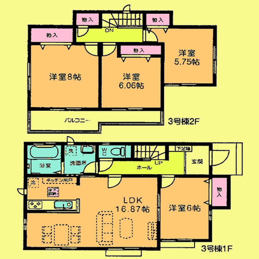 Floor plan. Price 31.5 million yen, 4LDK, Land area 149.05 sq m , Building area 101.23 sq m