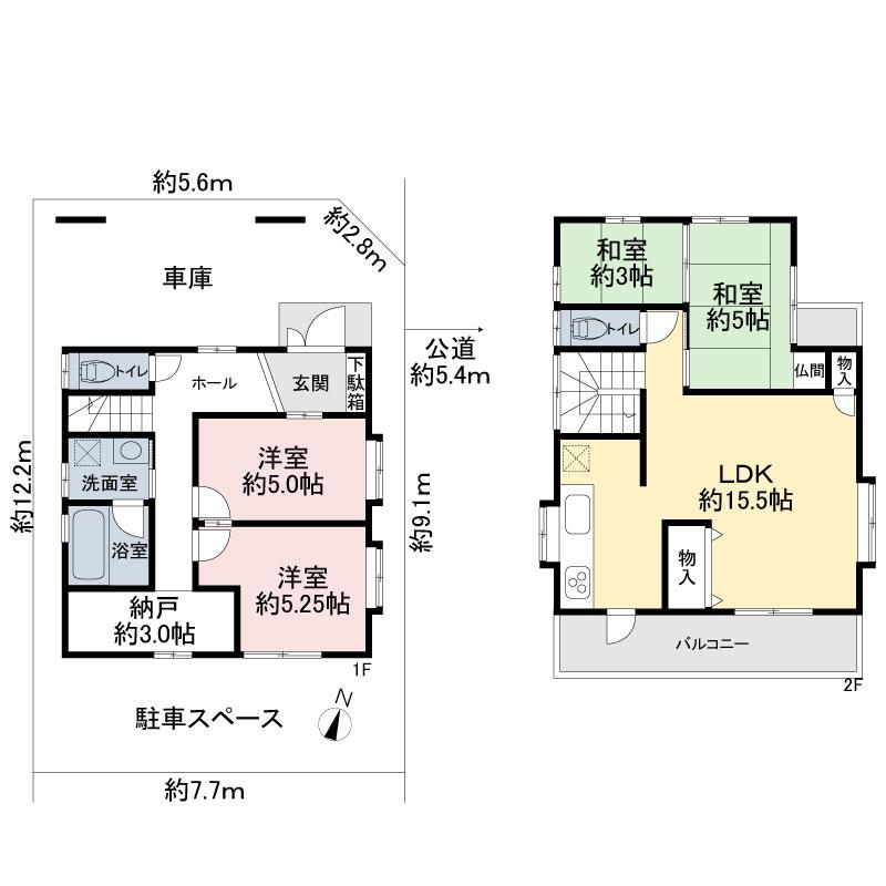 Floor plan. 21.9 million yen, 4LDK + S (storeroom), Land area 92 sq m , Building area 89.01 sq m