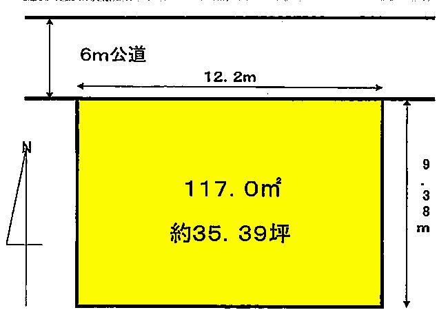 Compartment figure. Land price 17.8 million yen, Land area 117 sq m