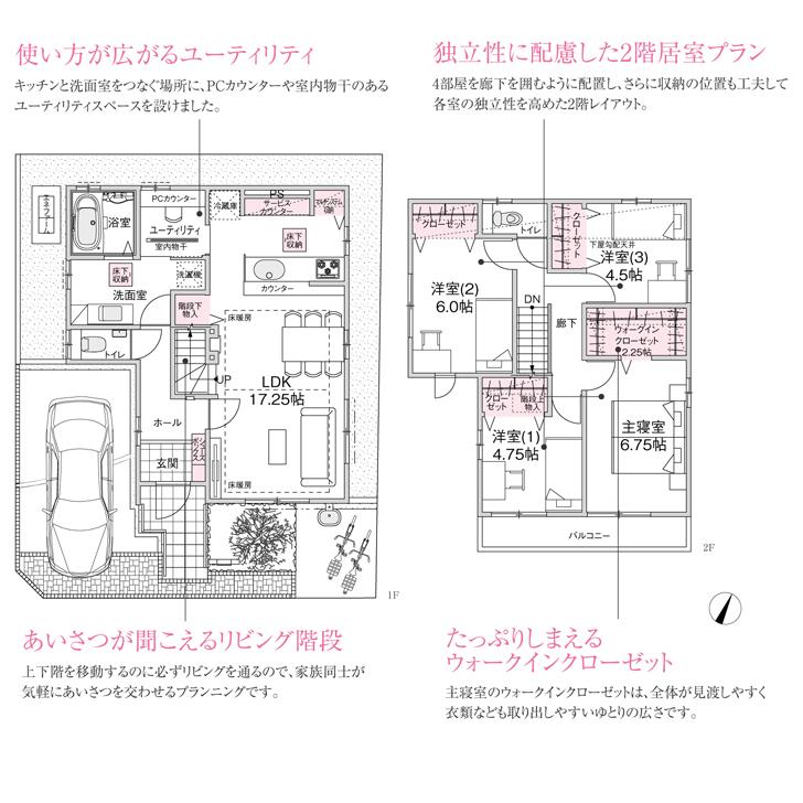 Floor plan.  [5 Building] [5 Building Plan Diagram], so we have drawn on the basis of the drawings, Plan and the outer structure ・ Planting, etc., It may actually differ slightly from.  Also, car ・ bicycle ・ furniture ・ Consumer electronics ・ Fixtures, etc. are not included in the price. 