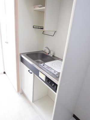 Kitchen. Is a mini kitchen with small items can be stored