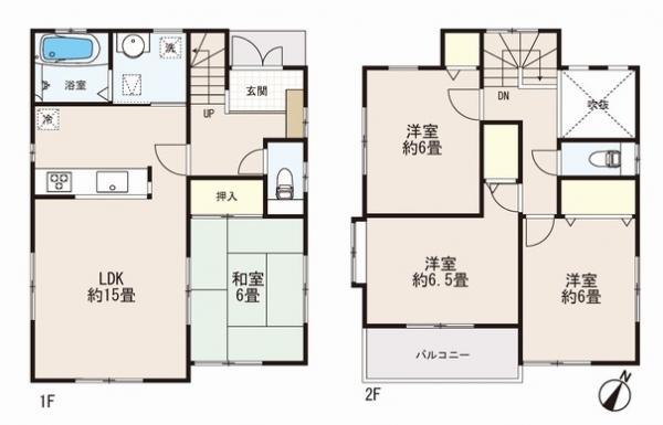 Floor plan. 33,800,000 yen, 4LDK, Land area 113.32 sq m , Building area 94.4 sq m