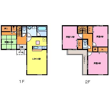 Floor plan. 36,800,000 yen, 4LDK, Land area 109.17 sq m , Building area 97.6 sq m 4LDK! We completed