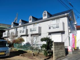 Building appearance. Southeast-facing balcony