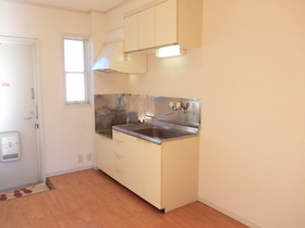 Kitchen. Bright kitchen with a window